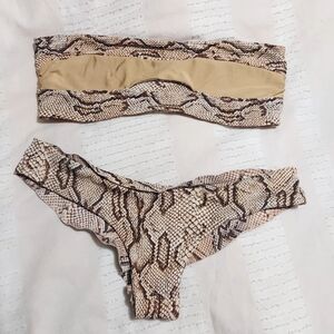 Snake Print Bikini Set